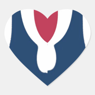 Sticker Cœur Belle couleur rouge, blanc, bleu texture Abstraite