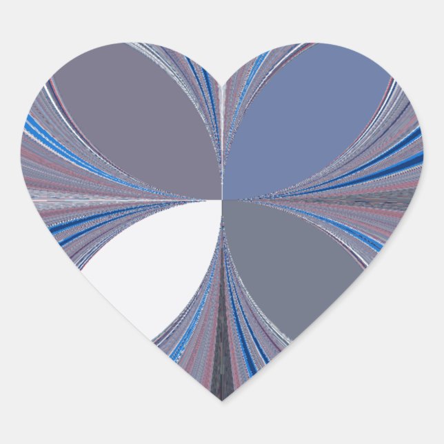 Sticker Cœur Belle étonnante Papillon bleu doux couleurs Art (Devant)