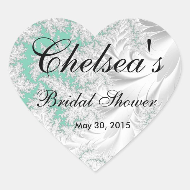 Sticker Cœur Belle Fête des mariées | Couleur Arrière - plan do (Devant)