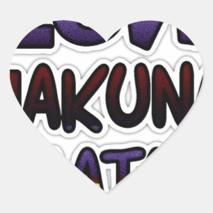 Sticker Cœur Belle impression d'art Hakuna Matata