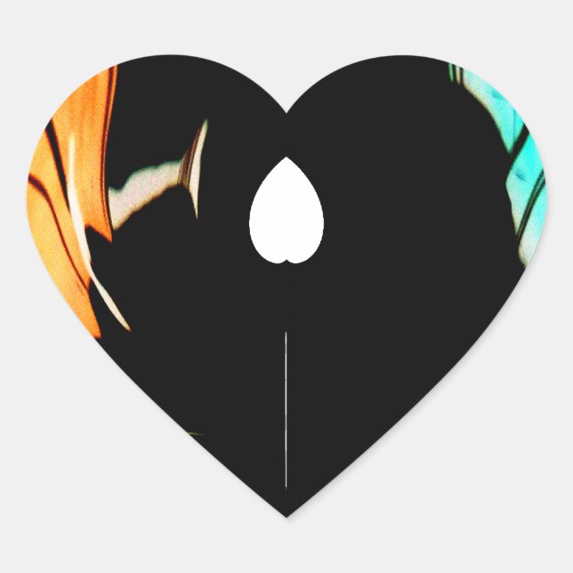 Sticker Cœur Belle impression Motif Art Africain (Devant)