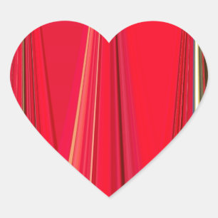 Sticker Cœur Belle texture rouge Couleur Art Abstrait