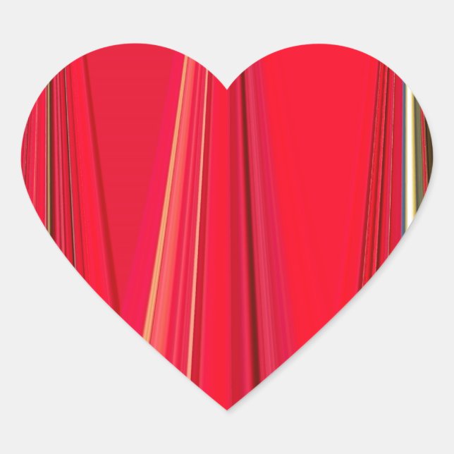 Sticker Cœur Belle texture rouge Couleur Art Abstrait (Devant)