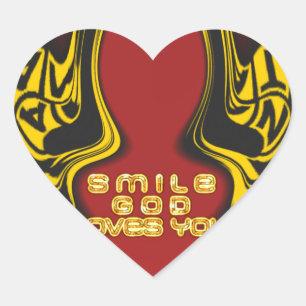 Sticker Cœur Bénédiction d'en haut : L'Amour de Dieu Salutation