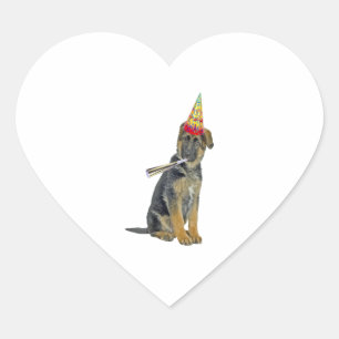 Sticker Cœur berger allemand Anniversaire