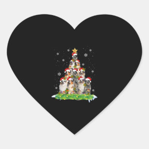 Sticker Cœur Berger australien Aussie Arbre ornemental de Noël
