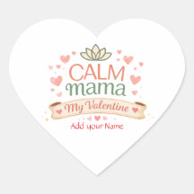 Best Mom Calm Mama Valentine Hearts Magnet