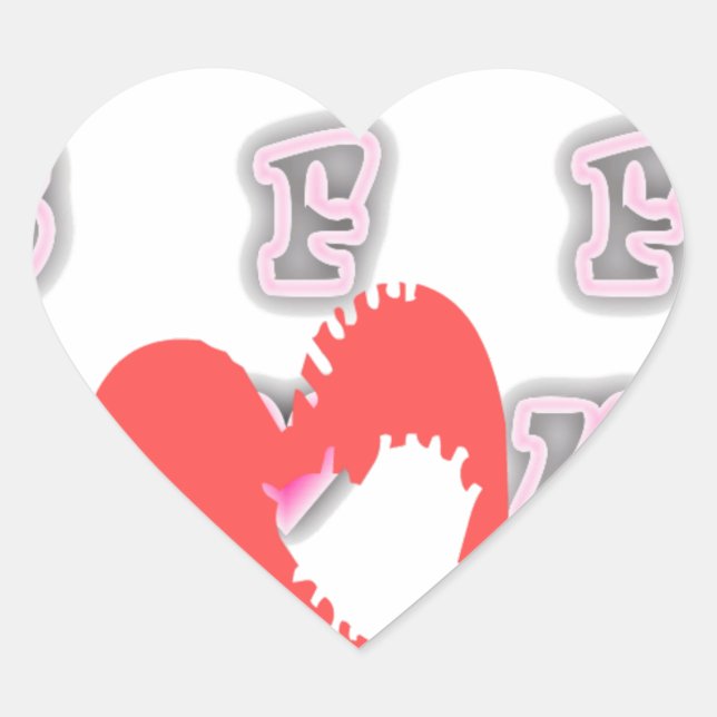 Sticker Cœur BFF. Best Friends Forever : I Love You Art Print (Devant)