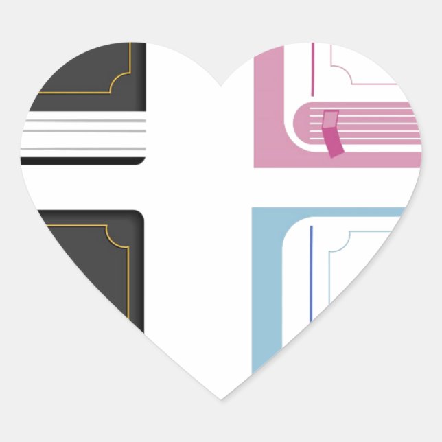 Sticker Cœur bibles (Devant)