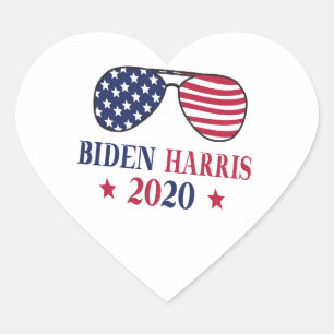 Sticker Cœur Biden Harris 2020