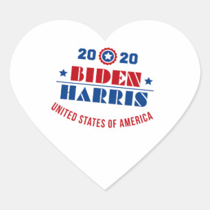 Sticker Cœur Biden Harris 2020