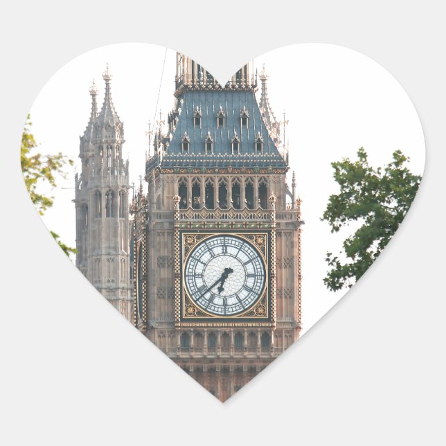 Sticker Cœur Big Ben Londres Angleterre (Devant)