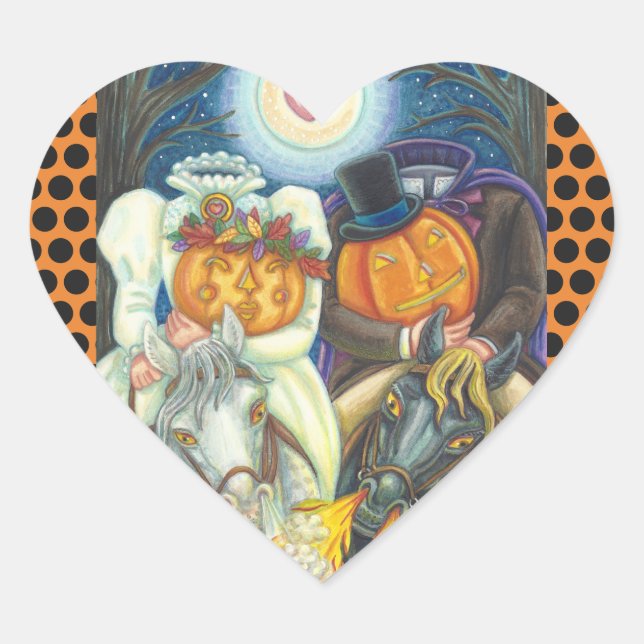 STICKER CŒUR BILLETS DE SOMMEIL MARIAGE HALLOWEEN BILLETS (Devant)