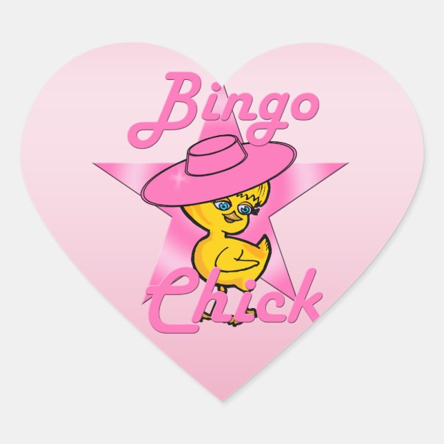 Sticker Cœur Bingo Chick #8 (Devant)