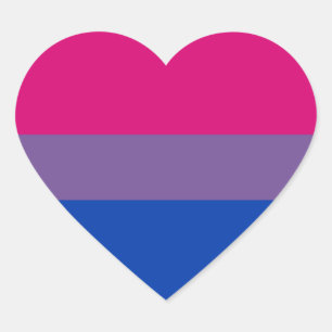Sticker Cœur Bisexual pride