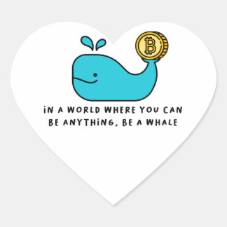 Sticker Cœur Bitcoin Whale Crypto Investisseur & BTC Trading De