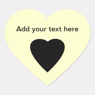 Sticker Cœur Black et Crème Love Coeur Design.