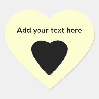 Sticker Cœur Black et Crème Love Coeur Design.
