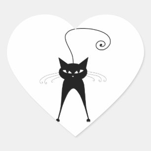 Sticker Cœur Blacksy Kitty 6