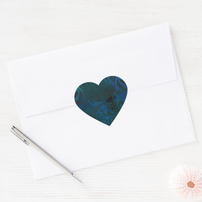 Sticker Cœur bleu (Enveloppe)