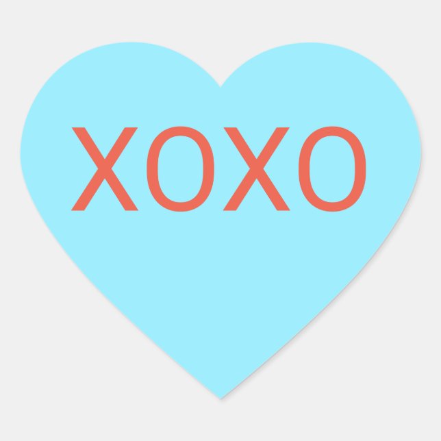 Sticker Cœur Bleu Coeur bonbon (Devant)