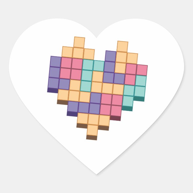 Sticker Cœur Bloquer le style du coeur du jeu (Devant)