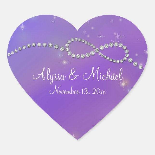 Sticker Cœur Blue Infinity Symbole Sign Infinite Love Twinkling (Devant)