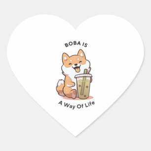 Sticker Cœur Boba Shiba Boba Shiba Boba Shiba 3