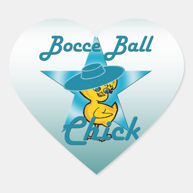 Sticker Cœur Bocce Ball Chick #7 (Devant)
