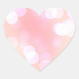 Sticker Cœur Bokeh Motif esthétique rose pâle