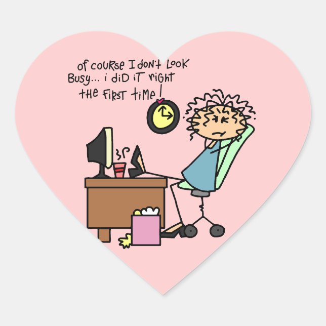 Sticker Cœur Bon Premier Humour (Devant)