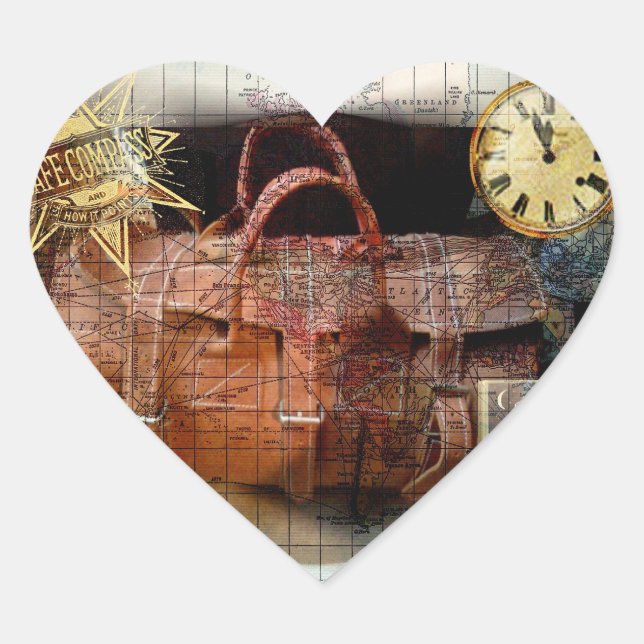 Sticker Cœur Bon Voyage (Devant)