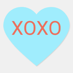 Sticker Cœur Bonbon de coeur bleu