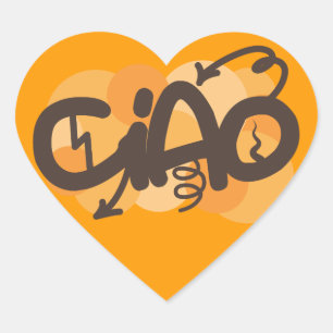 Sticker Cœur Bonjour en italien