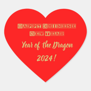 Sticker Cœur Bonne année chinoise