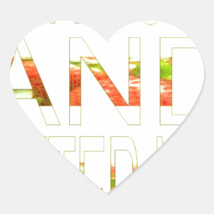 Sticker Cœur Bonne journée et meilleur art nocturne