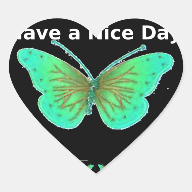 Sticker Cœur Bonne journée et meilleure nuit papillon.png (Devant)