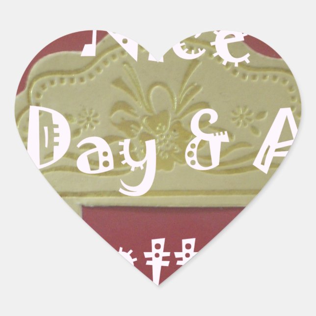 Sticker Cœur Bonne journée et une meilleure nuit d'art encadré  (Devant)