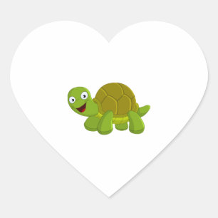 Sticker Cœur Bonne tortue