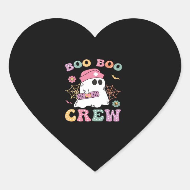 Sticker Cœur Boo Boo Crew Ghost Nurse Classic T-shirt (Devant)