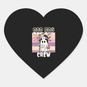 Sticker Cœur Boo Boo Crew Halloween Ghost Nurse Essential T-Shi