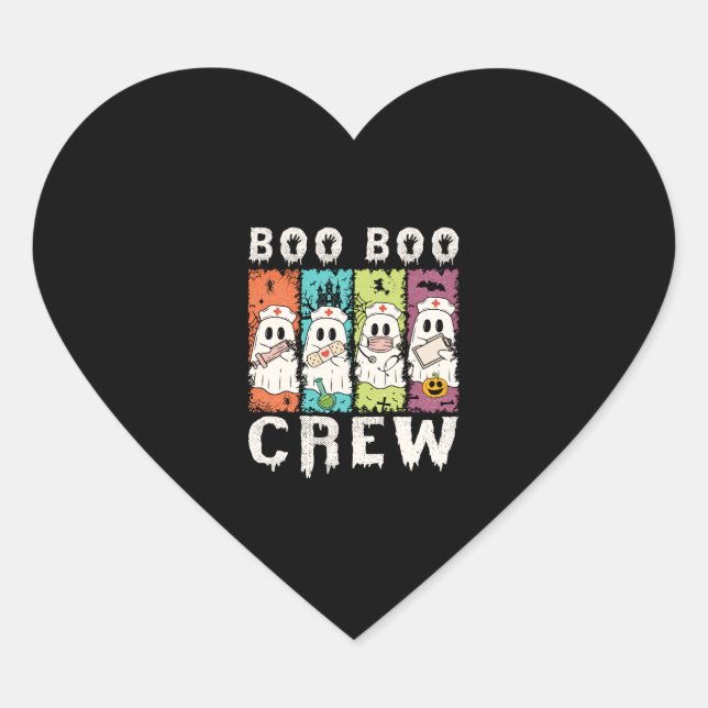 Sticker Cœur Boo Boo Crew Infirmière d'Halloween (Devant)