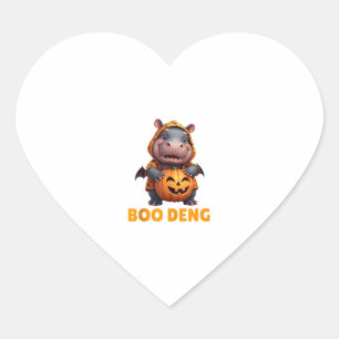 Sticker Cœur Boo Deng Tee Funny Moo Deng Costume bébé Hippo Hal