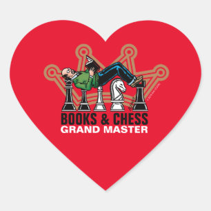 Sticker Cœur Books & Chess Grand Master