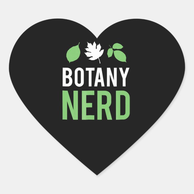 Sticker Cœur botany nerd - drôle de botanistes de science (Devant)