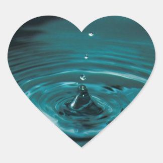 Sticker Cœur Bouchon d'eau turquoise