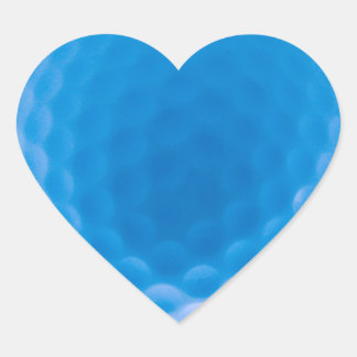 Sticker Cœur Boule de golf Texture Dimples Arctic Blue