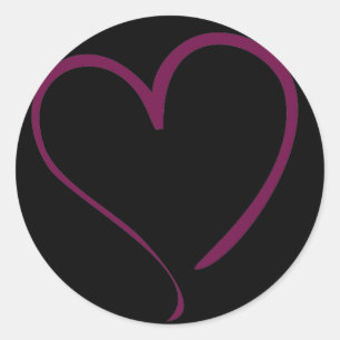 Sticker Coeur Bourgogne - Choisissez Couleur!