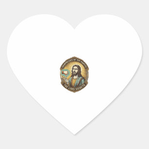 Sticker Cœur Bouton Jésus N'aime Pas Réseaux Sociaux Hater Trol