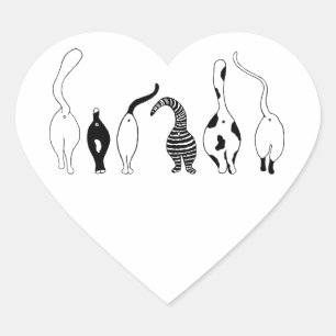 Sticker Cœur Boutons de chat